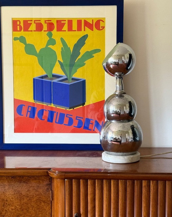 Image 1 of Space age chrome table Lamp, France 1970s