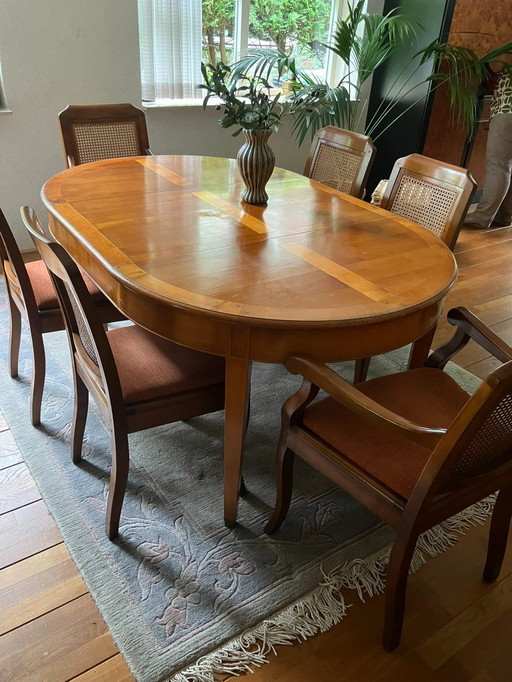 classic dining table and chairs