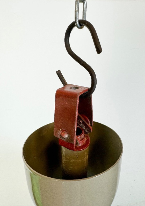 Image 1 of Grote industriële dubbelzijdige spoorweg- of fabrieksklok van Pragotron, jaren 50