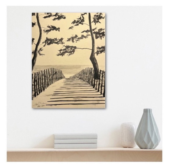 Image 1 of Inchiostro di china su carta naturale da 250 g, formato 40x30 cm