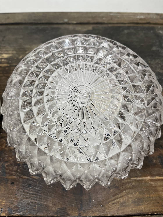 Image 1 of Vintage Set of 2 Crystal Ceiling Lamps