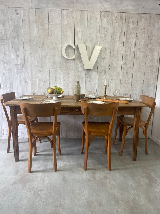Image 1 of Ancienne table de ferme 170x78cm