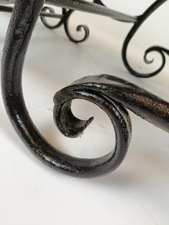 Image 1 of Bellissimo lettino da giardino antico in ferro battuto (italiano)