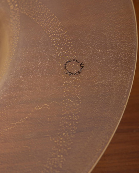 1980s Murano glass decorative plate with gold leaf, designed by V. Nason & C. – Vases (photo 3 of 7)