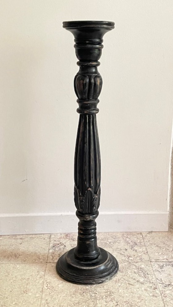 Kandelaar/kaarsenhouder 65 cm massief eikenhout – Kandelaars en kaarsen, Wood (photo 3 of 29)