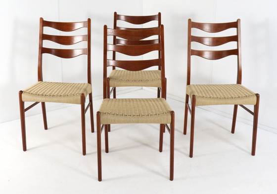 Image 1 of 4x Arne Wahl Iversen per sedie Glygnore Vintage New Papercord