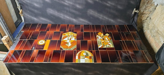 Image 1 of Roger Capron (1922–2006) – Set aus 112 glasierten Keramikfliesen – 1970