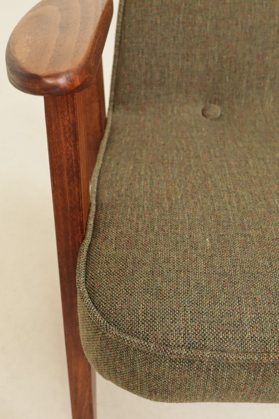 Image 1 of Coppia di poltrone lounge vintage con rivestimento in treccia verde, poltrone restaurate