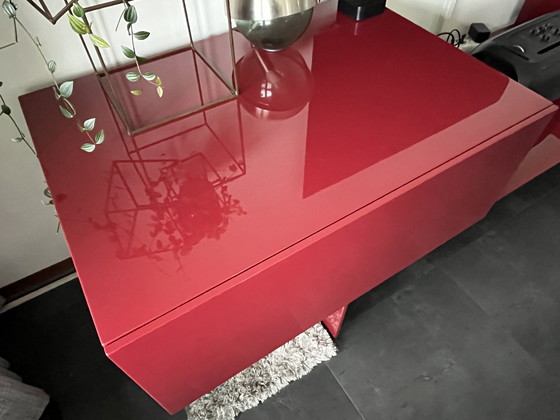 Image 1 of 1x Cappellini Lowboard Uni in Bordeaux High Gloss