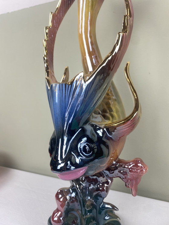 Image 1 of Large Vintage Fish Vase
