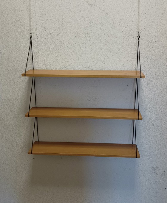 Scaffali a muro unici anni Cinquanta con tre ripiani – Metal, Wood (photo 5 of 8)