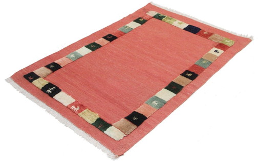Original Modern Perser Gabbeh,Kelim Woll Teppich 145 x 100 cm Top Zustan