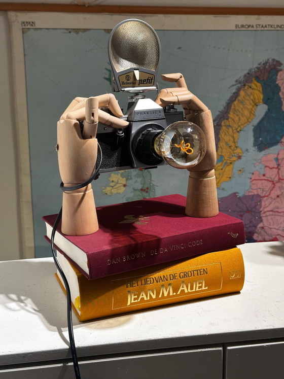 Unique camera lamp “cheese” – Praktica, Table lamps, Glass, Metal (photo 7 of 9)