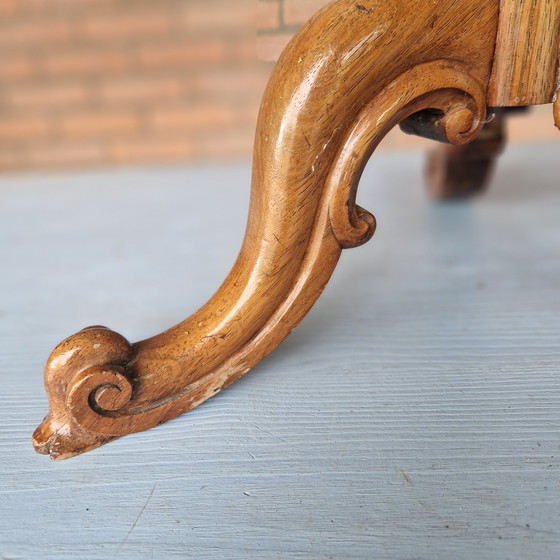 Image 1 of Antico tavolino laterale in legno, tavolo da piante, tavolo da vino, pilastro