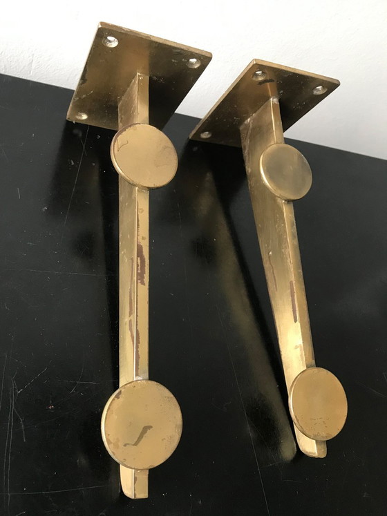 Guatemala Green Marble Console, 1960s – Brass (photo 8 of 12)