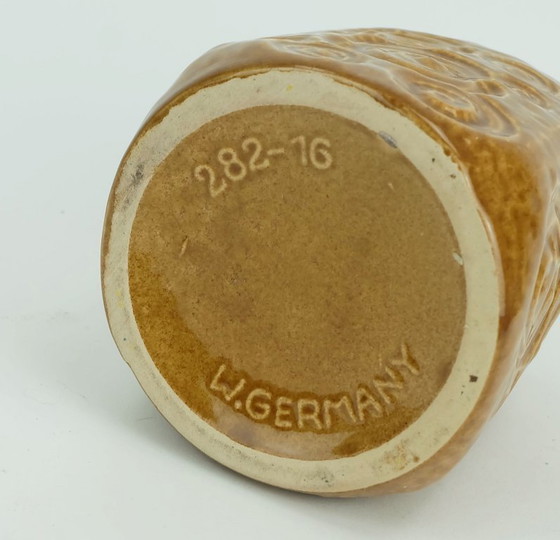 Image 1 of vaso scheurich mid century 1960s decor jura ochre glaze modello 282-16