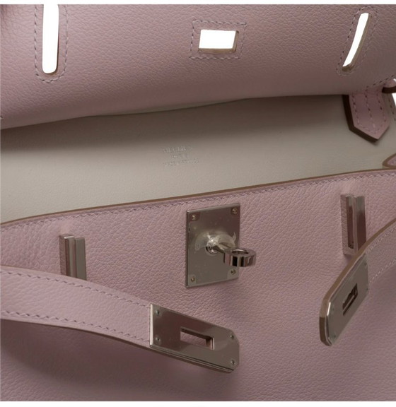 Image 1 of Borsa HERMES Jypsiere in cuoio viola - 103498