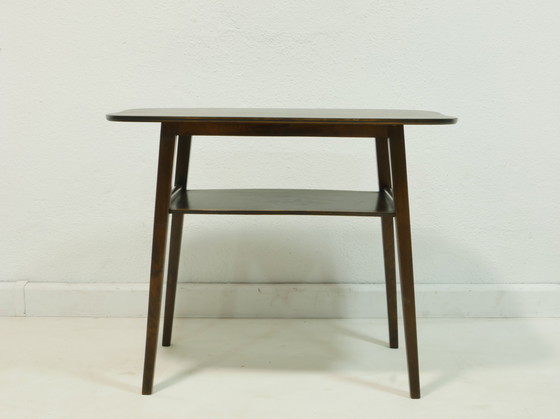 Image 1 of Vintage eiken bijzettafel - jaren 60, Duitsland