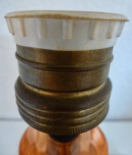 Image 1 of 2 lampes de table vintage sur socle en marbre.