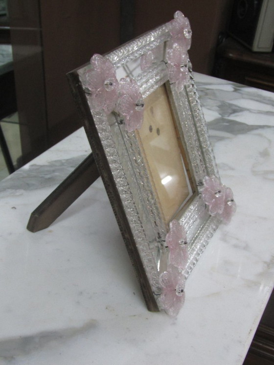 Image 1 of cornice porta foto vetro murano