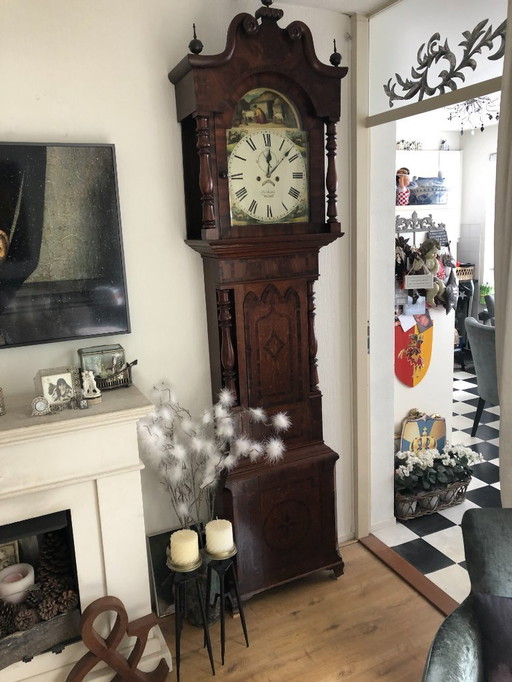 Thos Dutton Long Case Wall Clock Around 1900