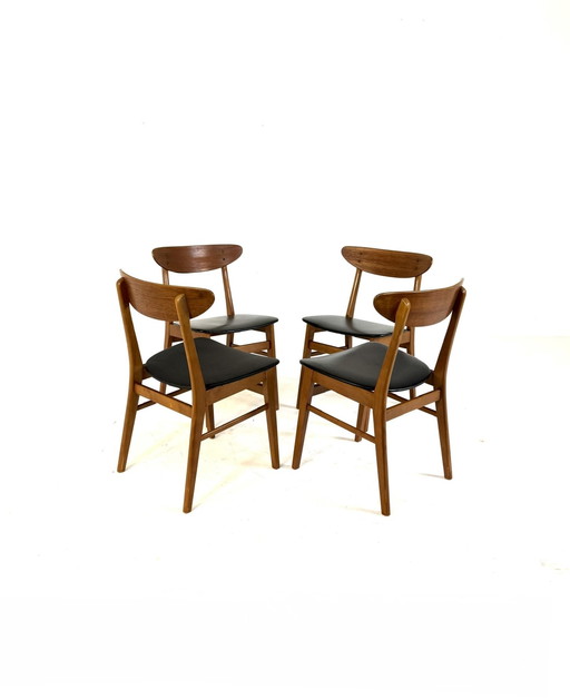 4x vintage eetkamerstoel model 201, Farstrup Møbler ‘60 