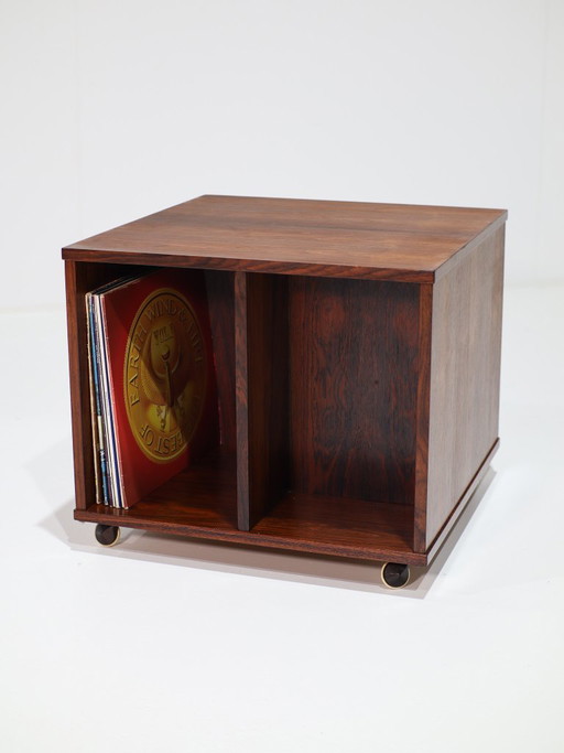 Vitré Cube Cabinet LPs Bücher Palisander Dänisch 1960er Jahre – boekenkasten, Wood