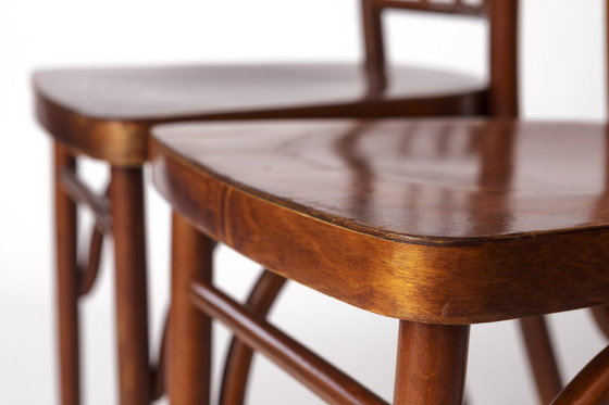 Image 1 of Pair of Soviet Beech Dining Chairs – 1978 Vintage, Refurbished Wood Frame