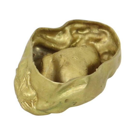Image 1 of Vintage Brass Ashtray Female Nude