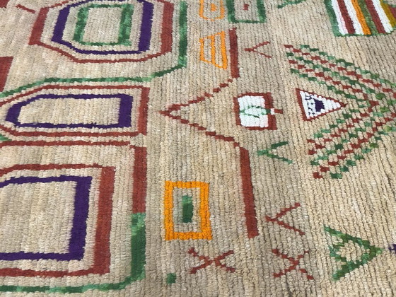 Image 1 of Tapis berbère - 254 cm x 154 cm - laine colorée