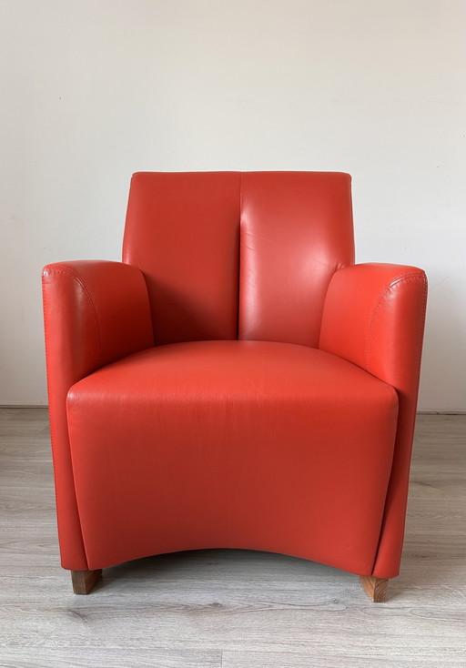 2x Leolux Galathea designer armchairs