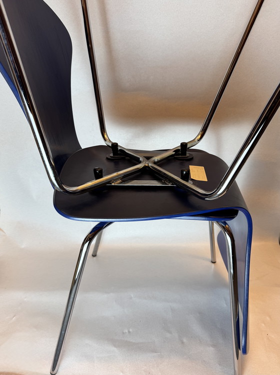 Image 1 of Set of 2 original Arne Jacobsen "Mosquito Chairs" model 3105 for Fritz Hansen (2003)