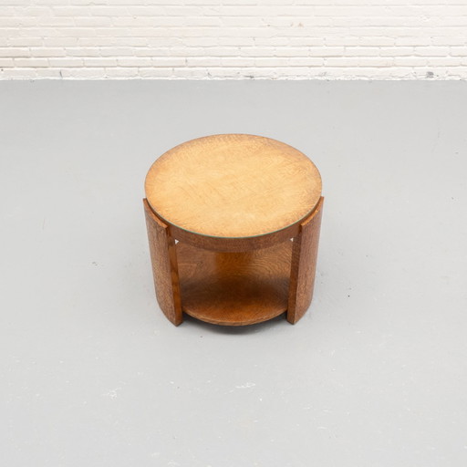 Art Deco Burl Wood Side Table
