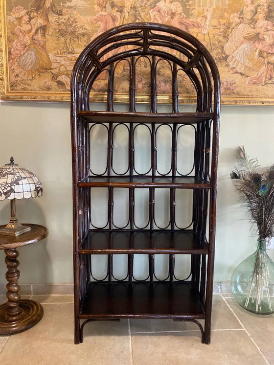 Vintage rattan shelf – Shelving unit, Wicker (photo 14 of 15)