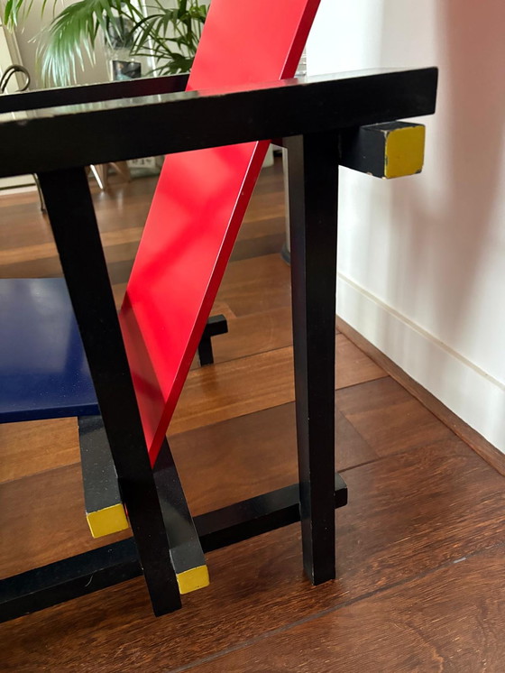 Image 1 of Sedia Rietveld rosso-blu