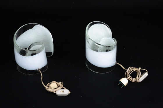 Image 1 of La Murrina, paire de lampes de table en verre de Murano. Italie, années 1970.
