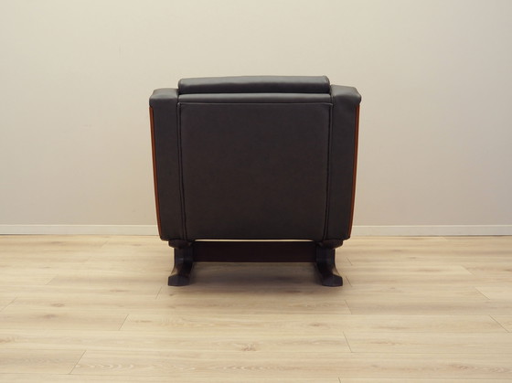 Image 1 of Leren fauteuil, Italiaans ontwerp, jaren 1970, Productie: Italië