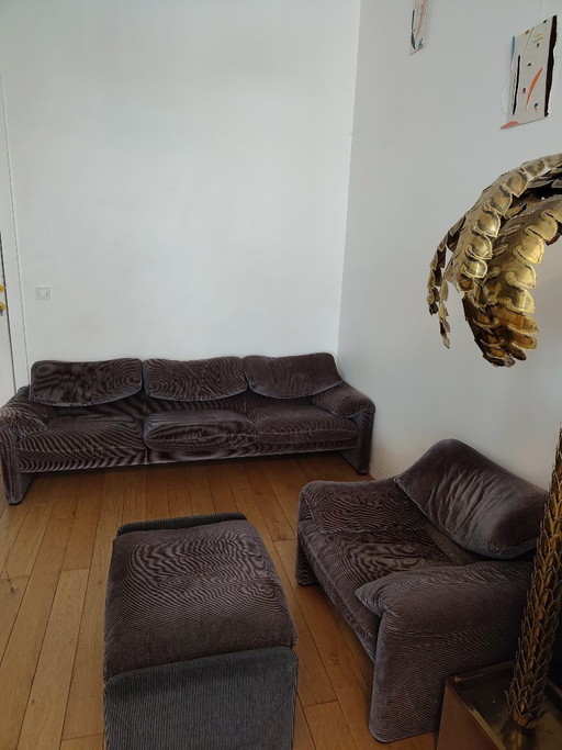 Cassina Maralunga 3-Zit – 3 5 zitsbanken, Velvet