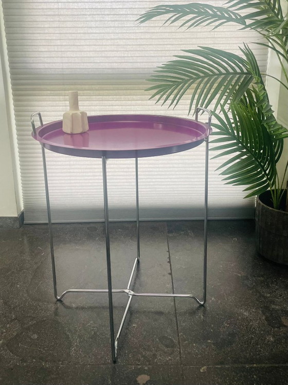 Image 1 of Table à plateau vintage violet Haku Möbel