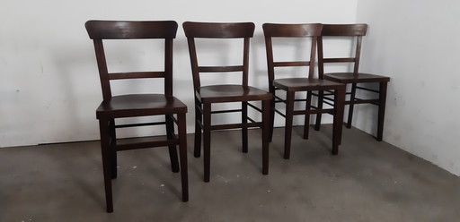 Chaise bistro Thonet set de 4 1920