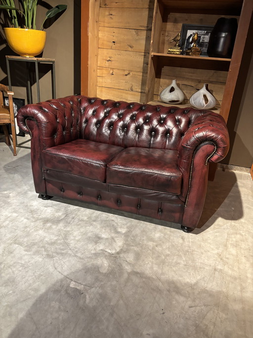  Chesterfield sofa set 2 seater sofa & 2 club chairs