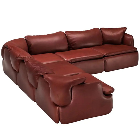 Giovanni Offredi pour Saporiti Italia Canapés en Cuir 1970 Italie – Aluminium, Leather (photo 28 of 28)