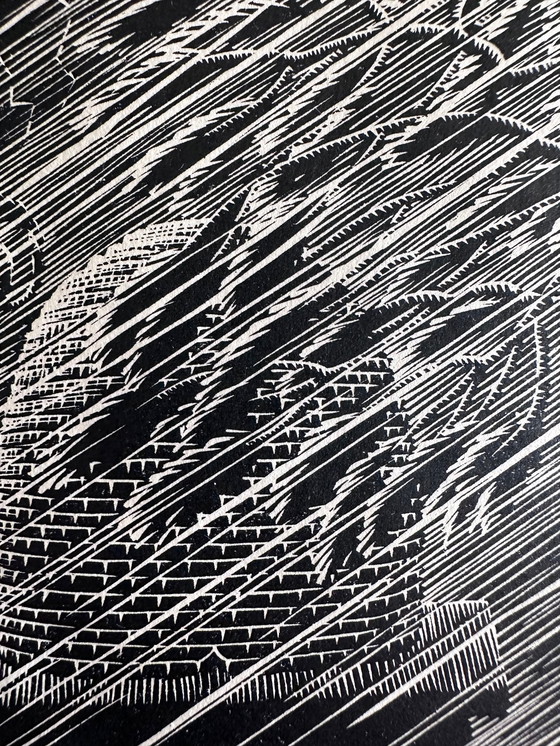 Image 1 of MC Escher Woodcut 1931 Beehive