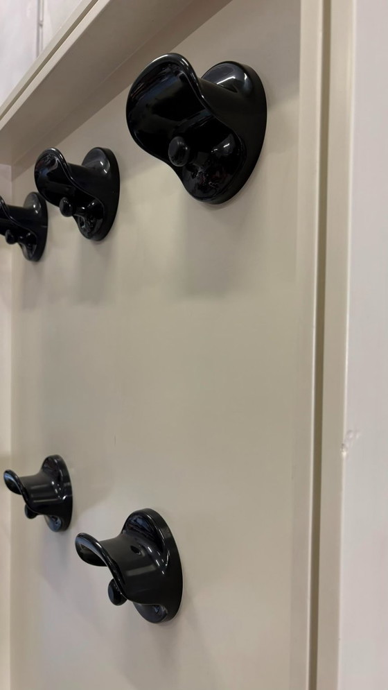 Image 1 of Mid-Century Modern Double-Sided Hall Stand with Mirror & Coat Hooks, 1960s, Europe