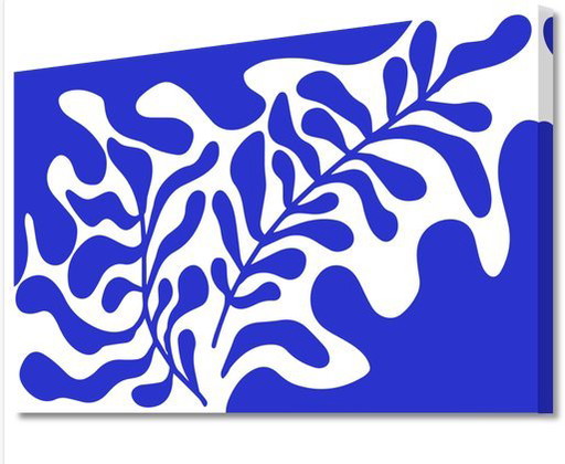 Henri Matisse: Feuille Blanche Sur Bleu