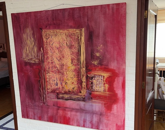 Image 1 of Oil canvas "Flames" 145x145cm