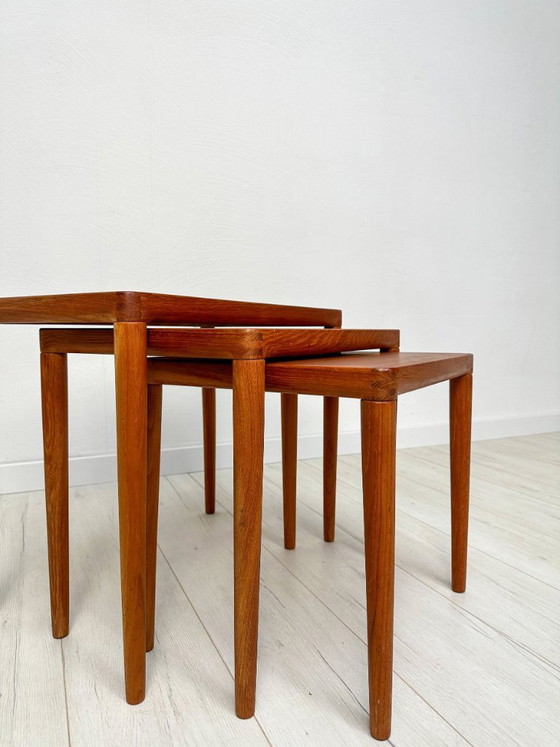1960s Set of 3 Danish Teak Nesting Tables by H.W. Klein for Bramin – Side tables, Wood (photo 5 of 8)