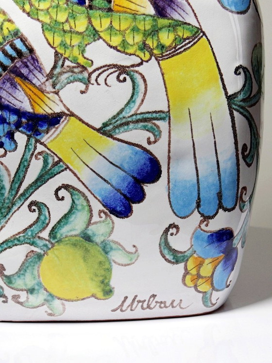 Image 1 of Large vintage Italian demijohn vase from the 1960s-80s in the style of Innocenti