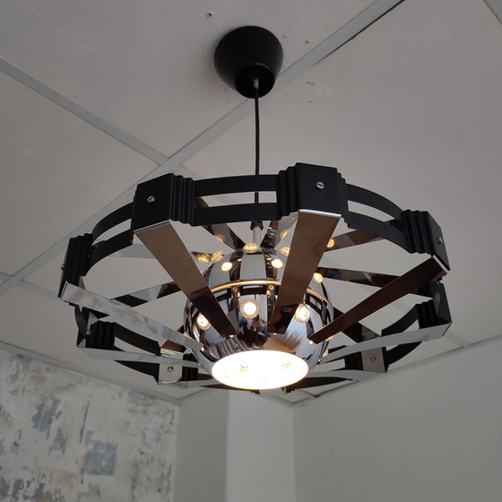 Vintage space age plafondlamp – Plafondlampen, Kunststof, Metaal (photo 2 of 11)