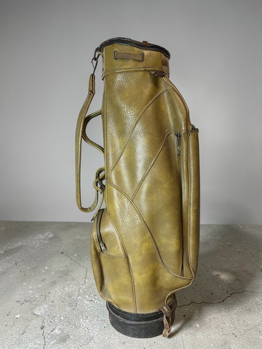 Borsa da golf vintage in similpelle invecchiata
